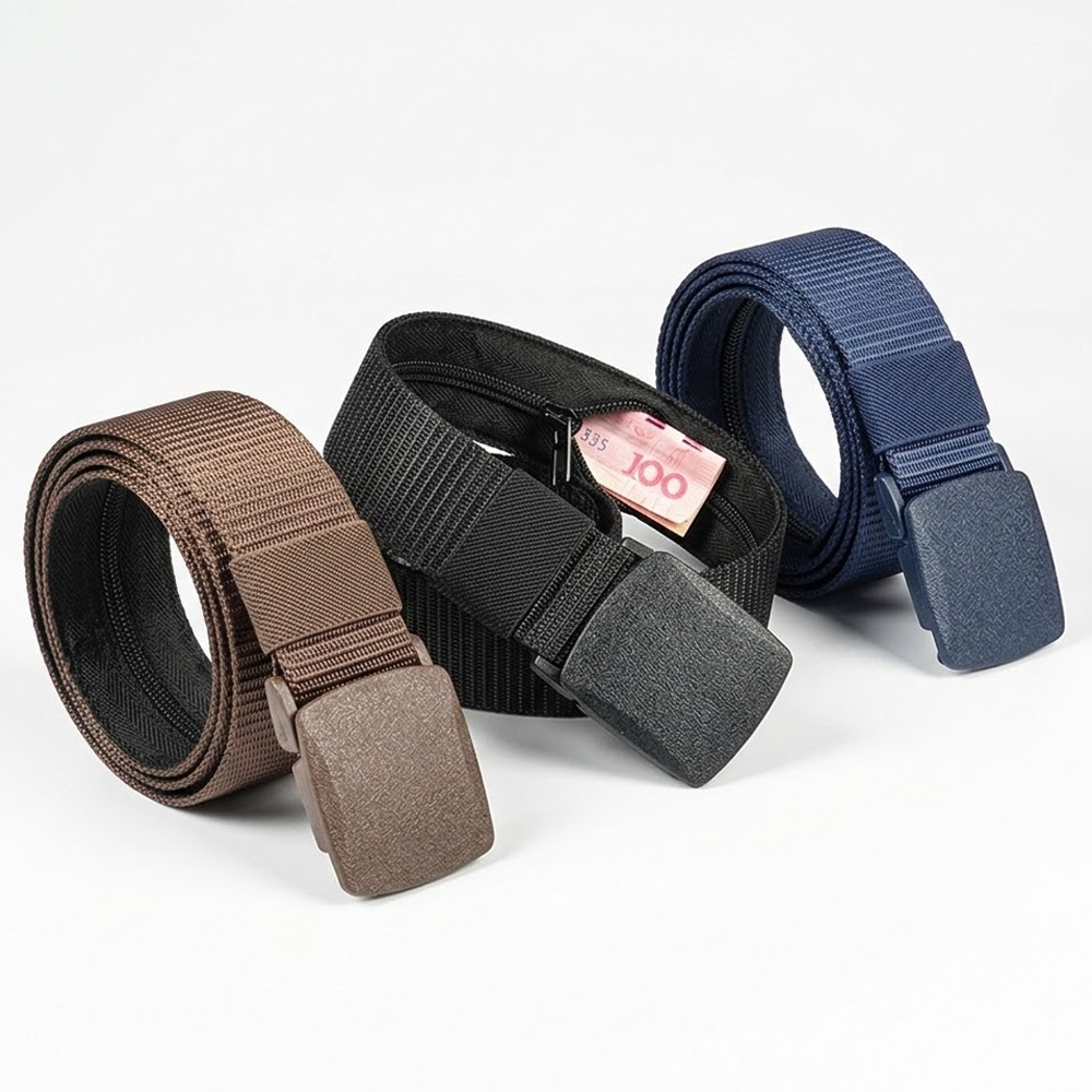 HandyFidgetGround™ StealthZip Hidden Pocket Belt