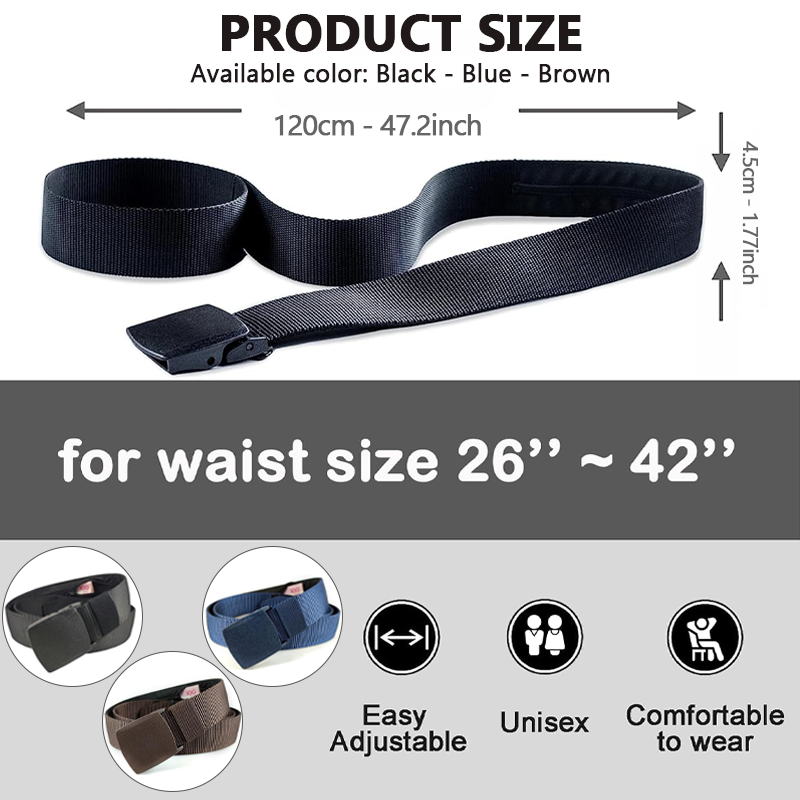 HandyFidgetGround™ StealthZip Hidden Pocket Belt