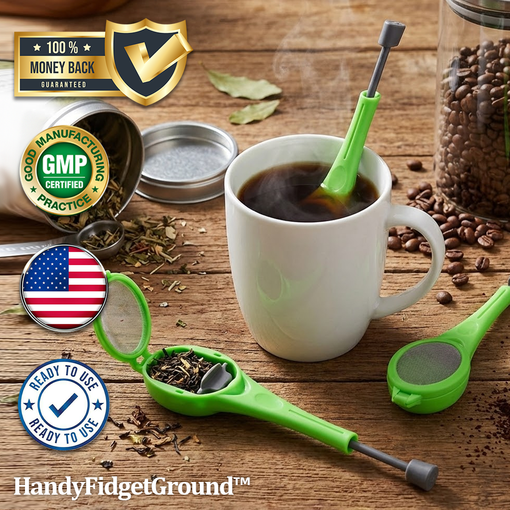 HandyFidgetGround™ StirPress 3-In-1 Tea & Coffee Infuser Spoon