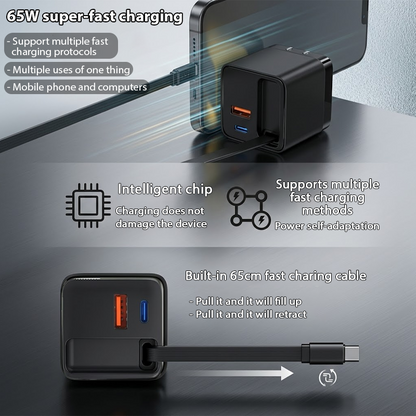 HandyFidgetGround™ TurboCharge 65W GaN Power Charger