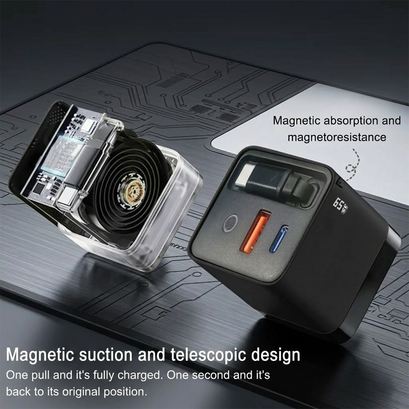 HandyFidgetGround™ TurboCharge 65W GaN Power Charger