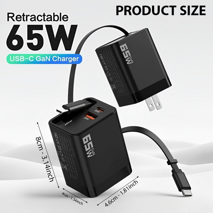 HandyFidgetGround™ TurboCharge 65W GaN Power Charger