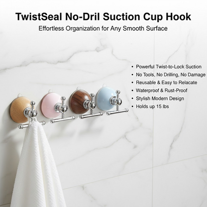 HandyFidgetGround™ TwistSeal No-Drill Suction Cup Hook