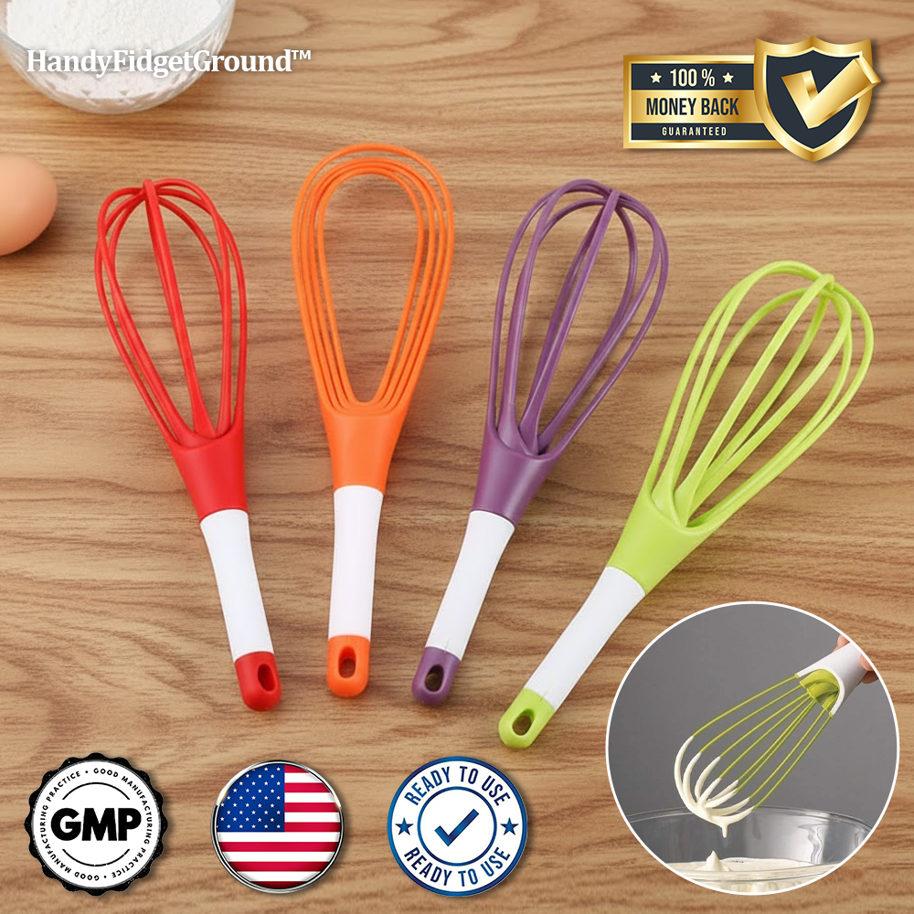 HandyFidgetGround™ TwistWhisk Dual-Function Foldable Whisk