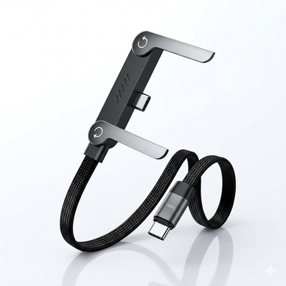 HandyFidgetGround™ VoltFlex 240W Foldable Phone Stand Cable
