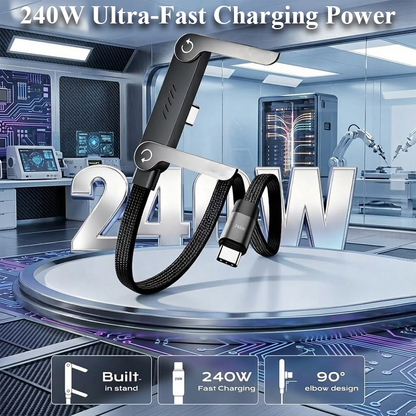 HandyFidgetGround™ VoltFlex 240W Foldable Phone Stand Cable
