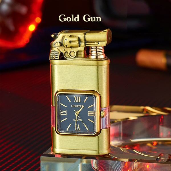 HandyFidgetGround™ Windproof Dual-Flame Vintage Watch Lighter