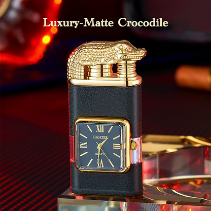 HandyFidgetGround™ Windproof Dual-Flame Vintage Watch Lighter