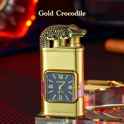 HandyFidgetGround™ Windproof Dual-Flame Vintage Watch Lighter