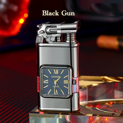 HandyFidgetGround™ Windproof Dual-Flame Vintage Watch Lighter