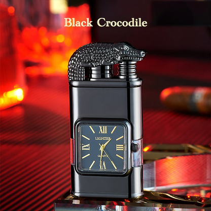 HandyFidgetGround™ Windproof Dual-Flame Vintage Watch Lighter