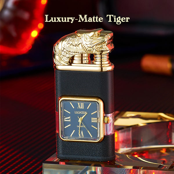 HandyFidgetGround™ Windproof Dual-Flame Vintage Watch Lighter