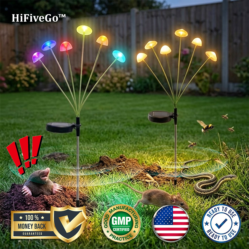 HiFiveGo™ FairyGlow Solar Mushroom Pest Repeller