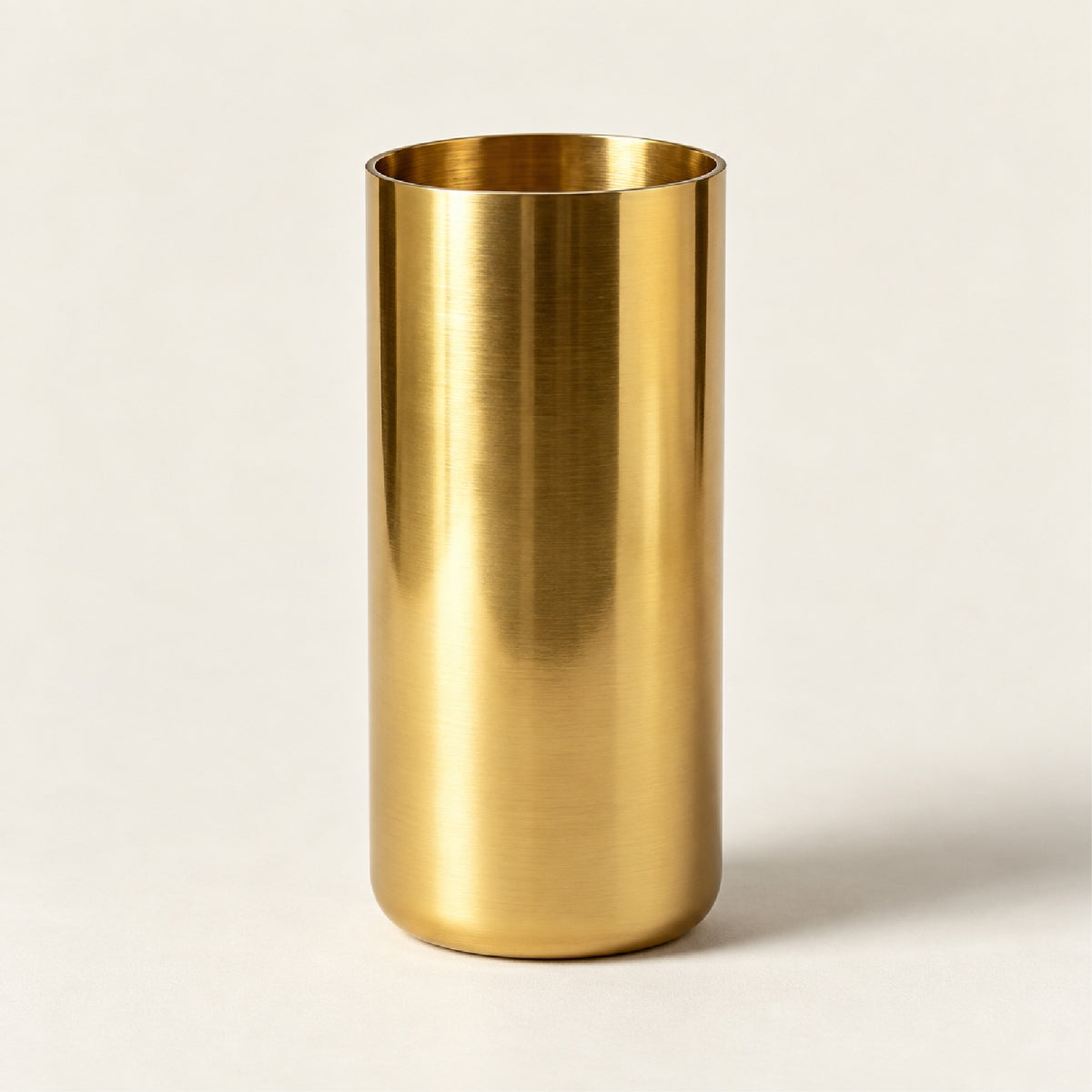 HiFiveGo™ GoldShine Metal Tall Cylinder Table Vase