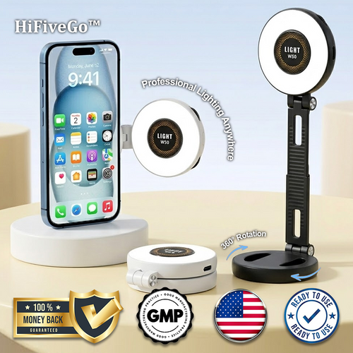 HiFiveGo™ SnapGlow Magnetic Fill Light Phone Stand