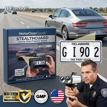 HiFiveGo™ StealthGuard License Plate Protector Sticker