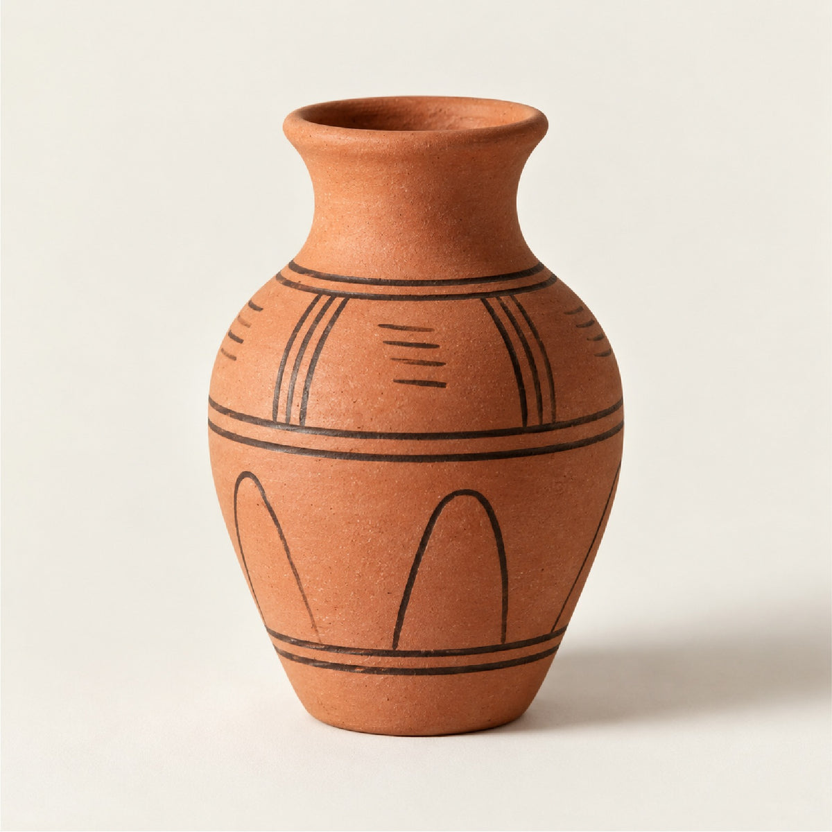 HiFiveGo™ SunBaked Pattern Clay Tabletop Decor Vase
