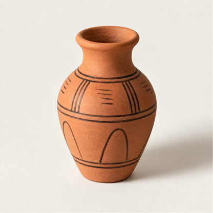 HiFiveGo™ SunBaked Pattern Clay Tabletop Decor Vase