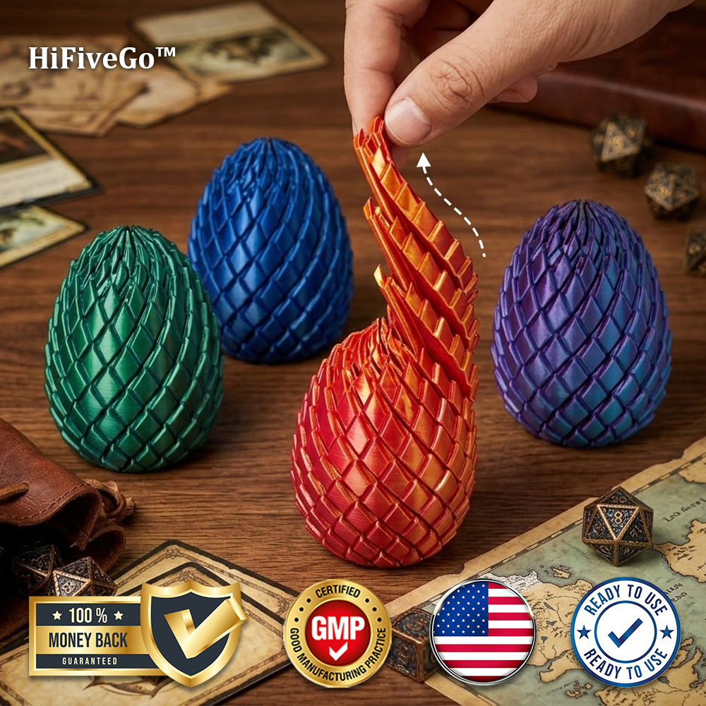 HiFiveGo™ TwistScale 3D Print Dragon Egg Fidget Toy