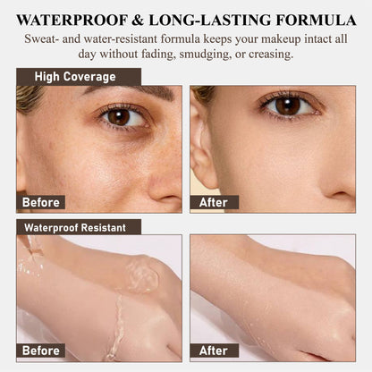 HandyFidgetGround™ 2-in-1 Foundation & Concealer Stick with Brush