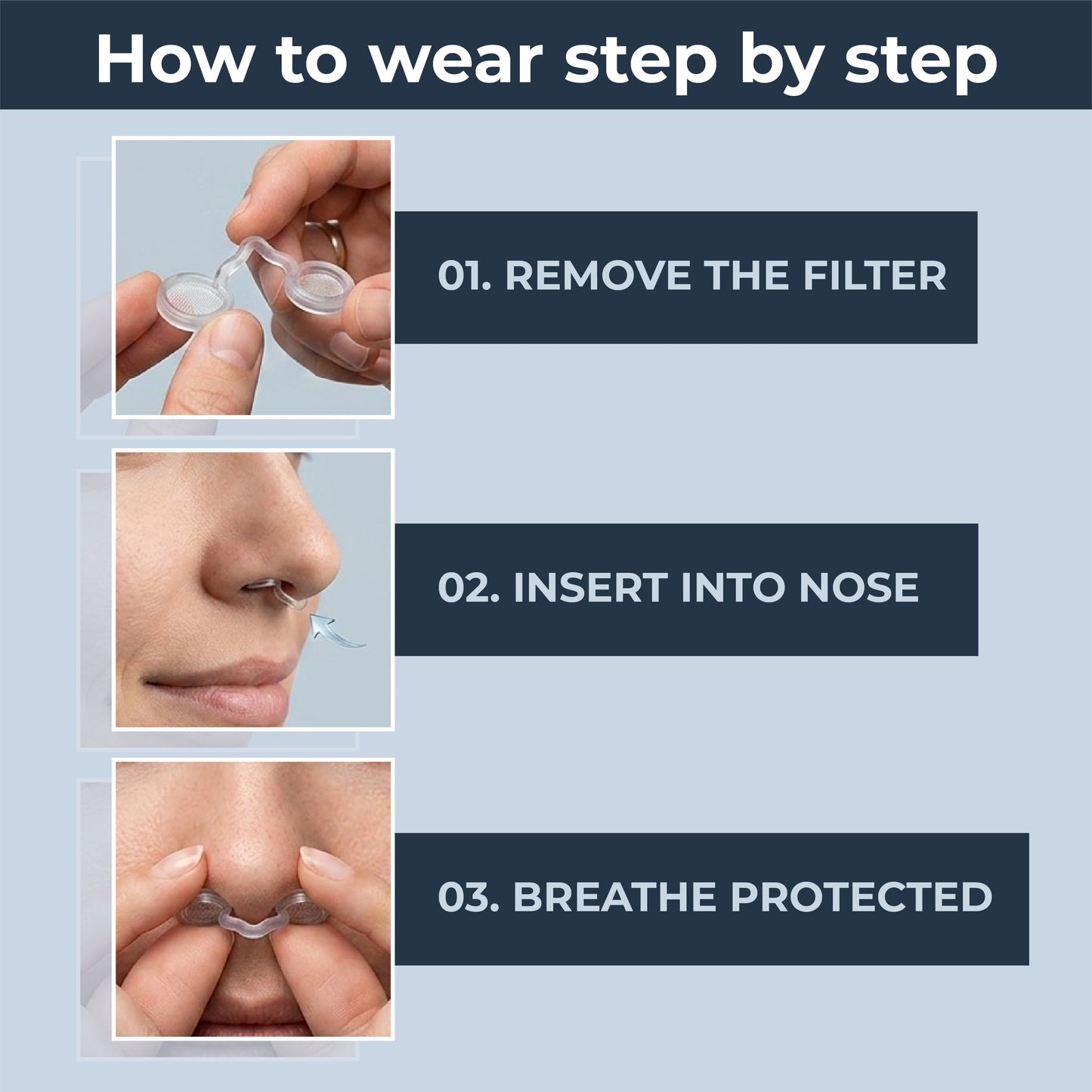 HiFiveGo™ AirGuard 3M Invisible Nose Filters