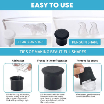 HandyFidgetGround™ ArcticPals Silicone Ice Cube Mold Set