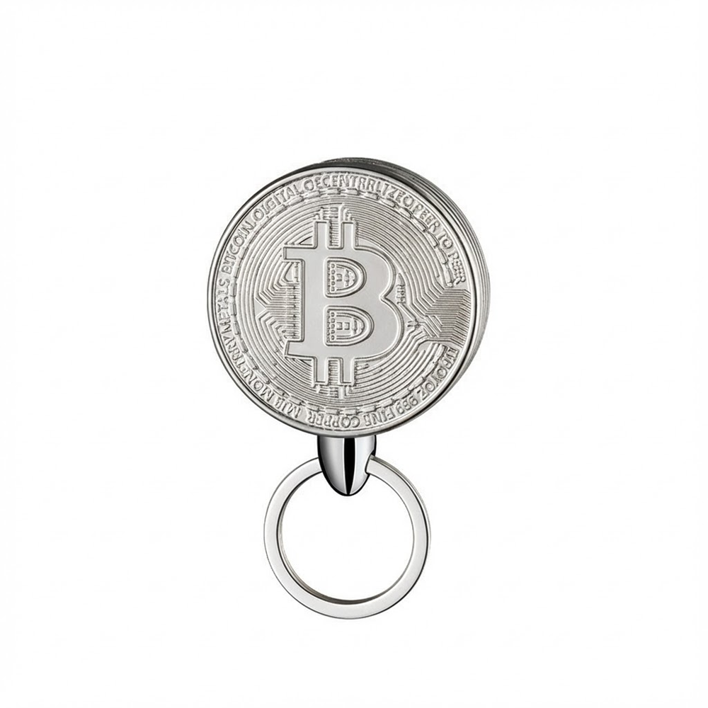 HandyFidgetGround™ Bitcoin Metal Keychain Lighter