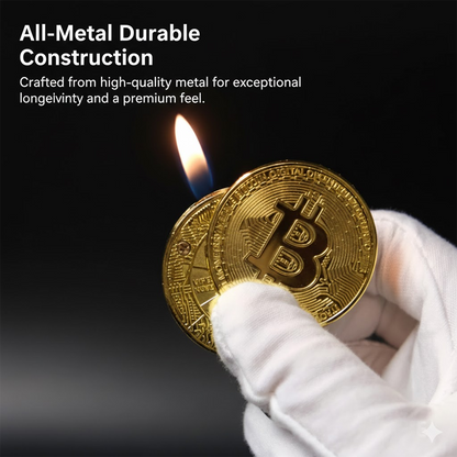 HandyFidgetGround™ Bitcoin Metal Keychain Lighter