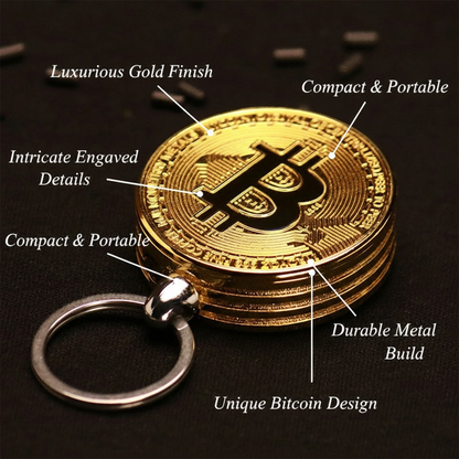 HandyFidgetGround™ Bitcoin Metal Keychain Lighter