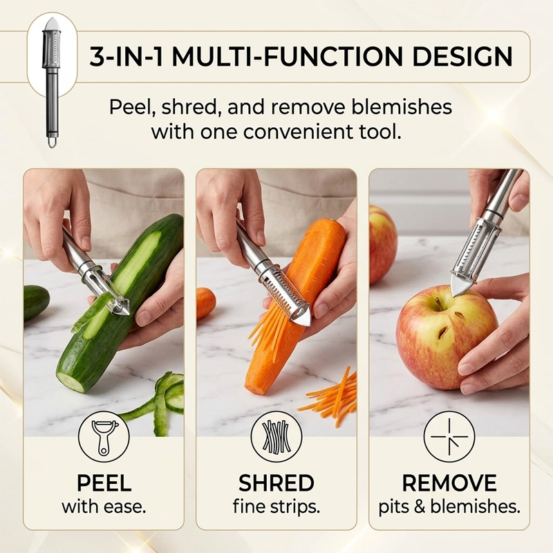 HiFiveGo™ ChefPrep Multi Veggie Shredder Peeler