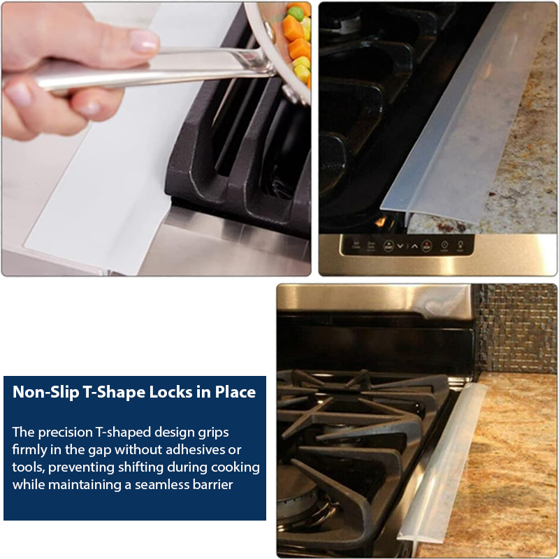 HandyFidgetGround™ CookGap Trim-to-Fit Silicone Stove Filler