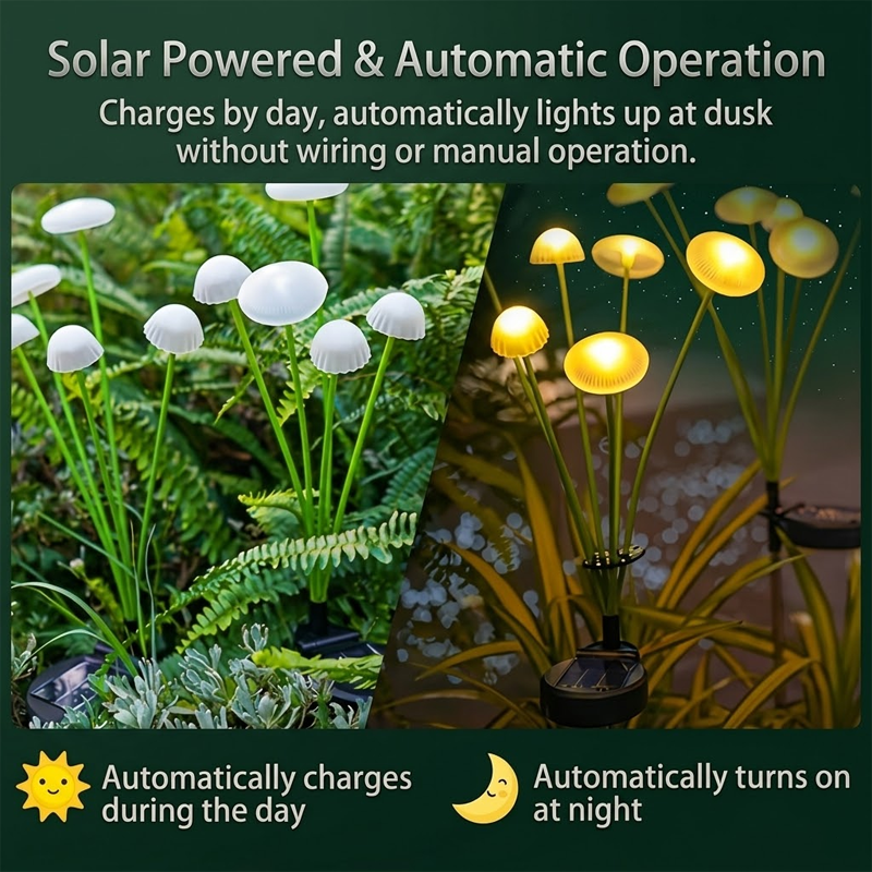 HiFiveGo™ FairyGlow Solar Mushroom Pest Repeller