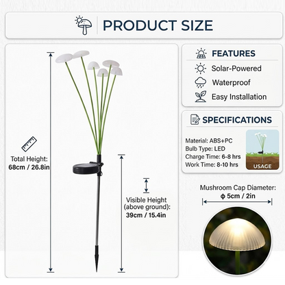 HiFiveGo™ FairyGlow Solar Mushroom Pest Repeller