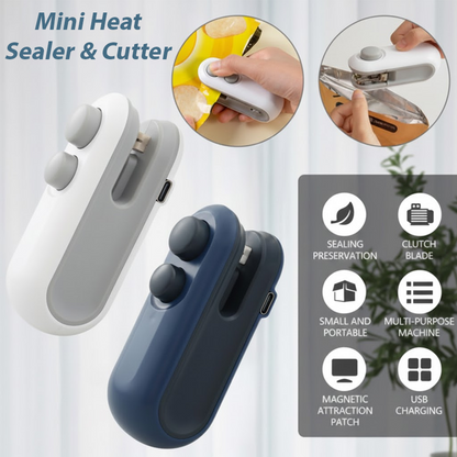 HandyFidgetGround™ FoodLock 2-in-1 Mini Heat Sealer Cutter