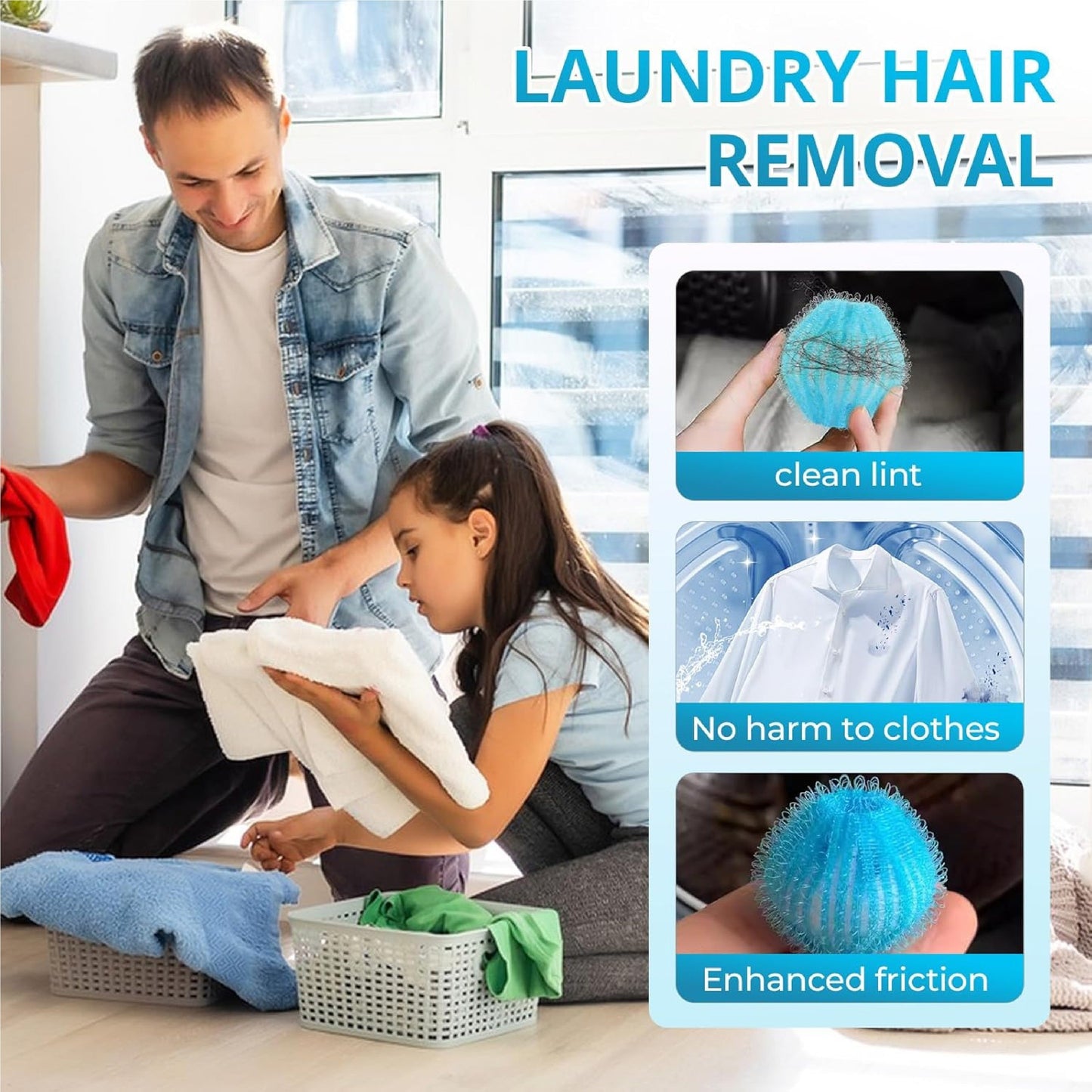 👍 HandyFidgetGround™ FurLift Pet Hair Remover Cleaning Balls