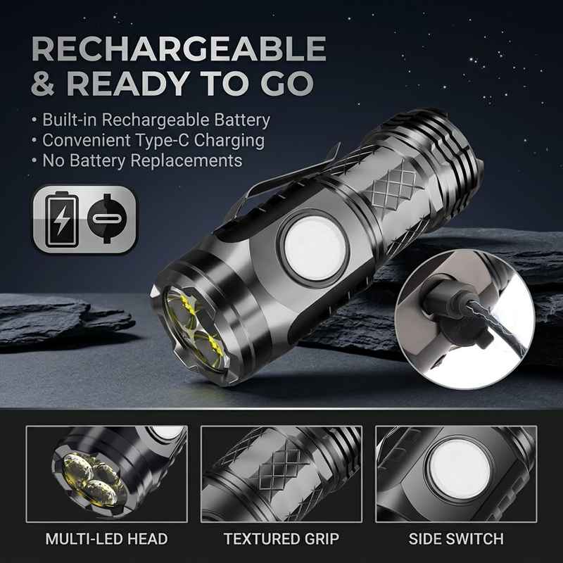 HiFiveGo™ MaxGlow Super Bright Mini Flashlight