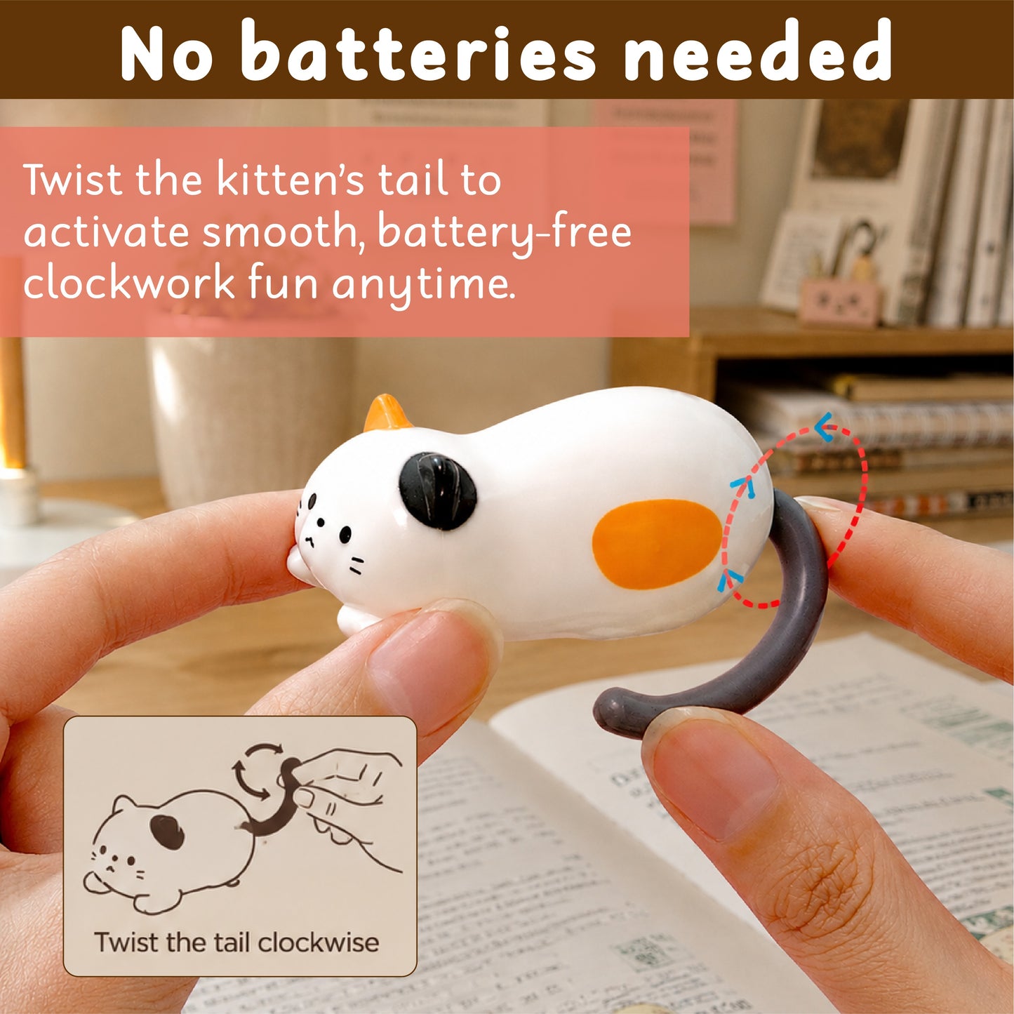 HiFiveGo™ MeowFlip Wind-Up Cat Toy