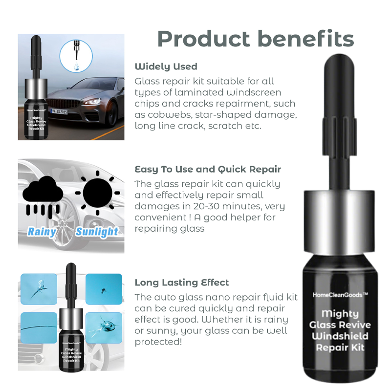 👍 HandyFidgetGround™ Mighty Glass Revive Windshield Repair Kit