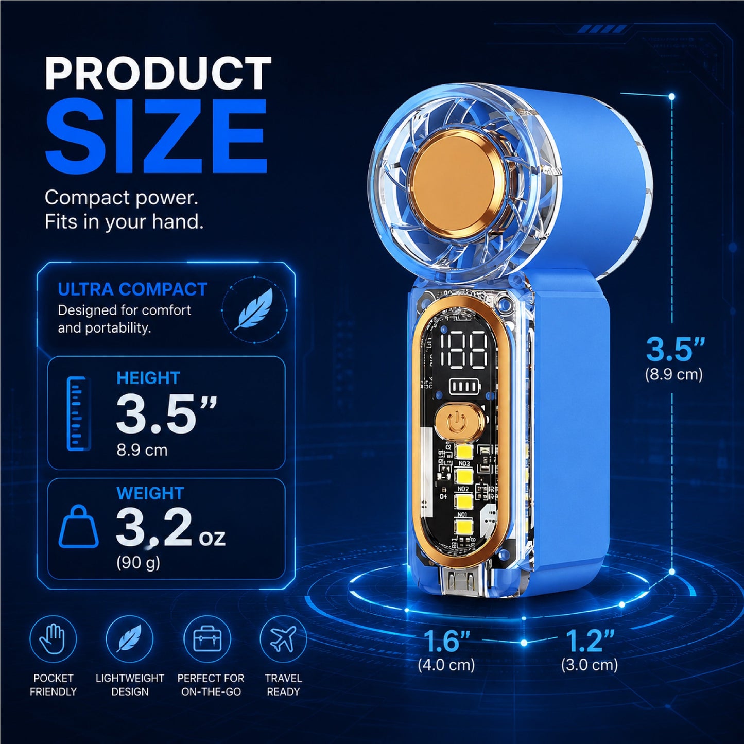 HiFiveGo™ Nano-FrostCore Turbo Mini Fan