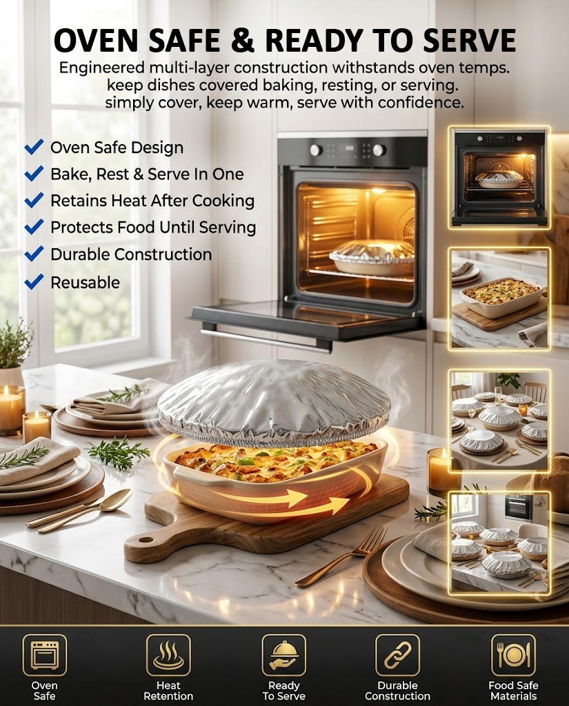 HiFiveGo™ Nano-HeatLock Aluminum Food Covers