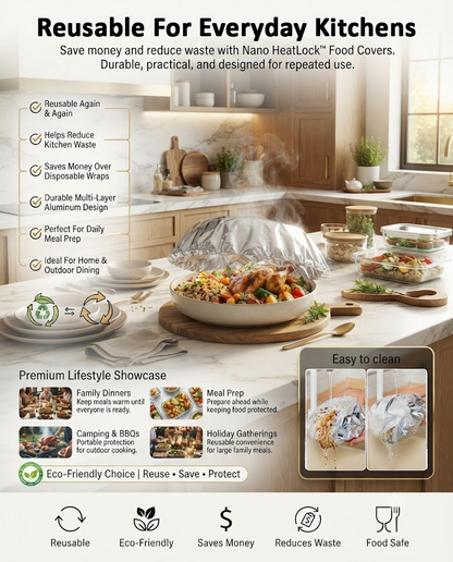 HiFiveGo™ Nano-HeatLock Aluminum Food Covers