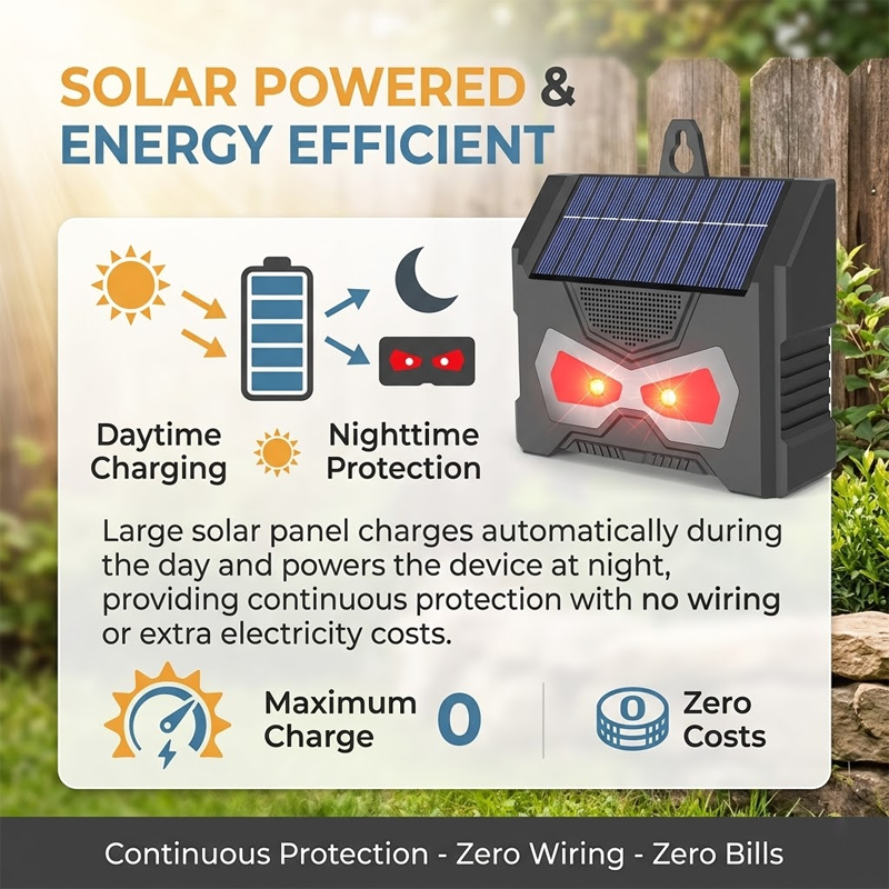 HiFiveGo™ NightEyes Solar Predator Ultrasonic Pest Repeller