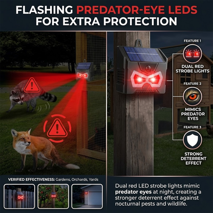 HiFiveGo™ NightEyes Solar Predator Ultrasonic Pest Repeller
