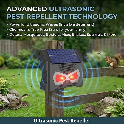 HiFiveGo™ NightEyes Solar Predator Ultrasonic Pest Repeller