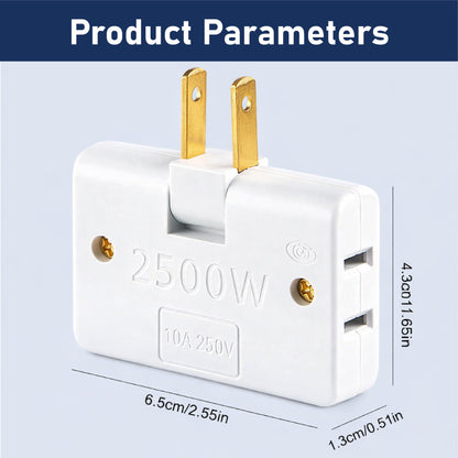 HandyFidgetGround™ PlugTurn Rotating Outlet Wall Adapter