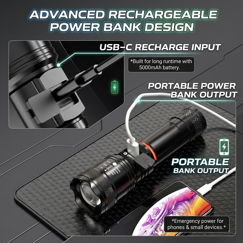 HiFiveGo™ PowerPro Super Bright Tactical Flashlight