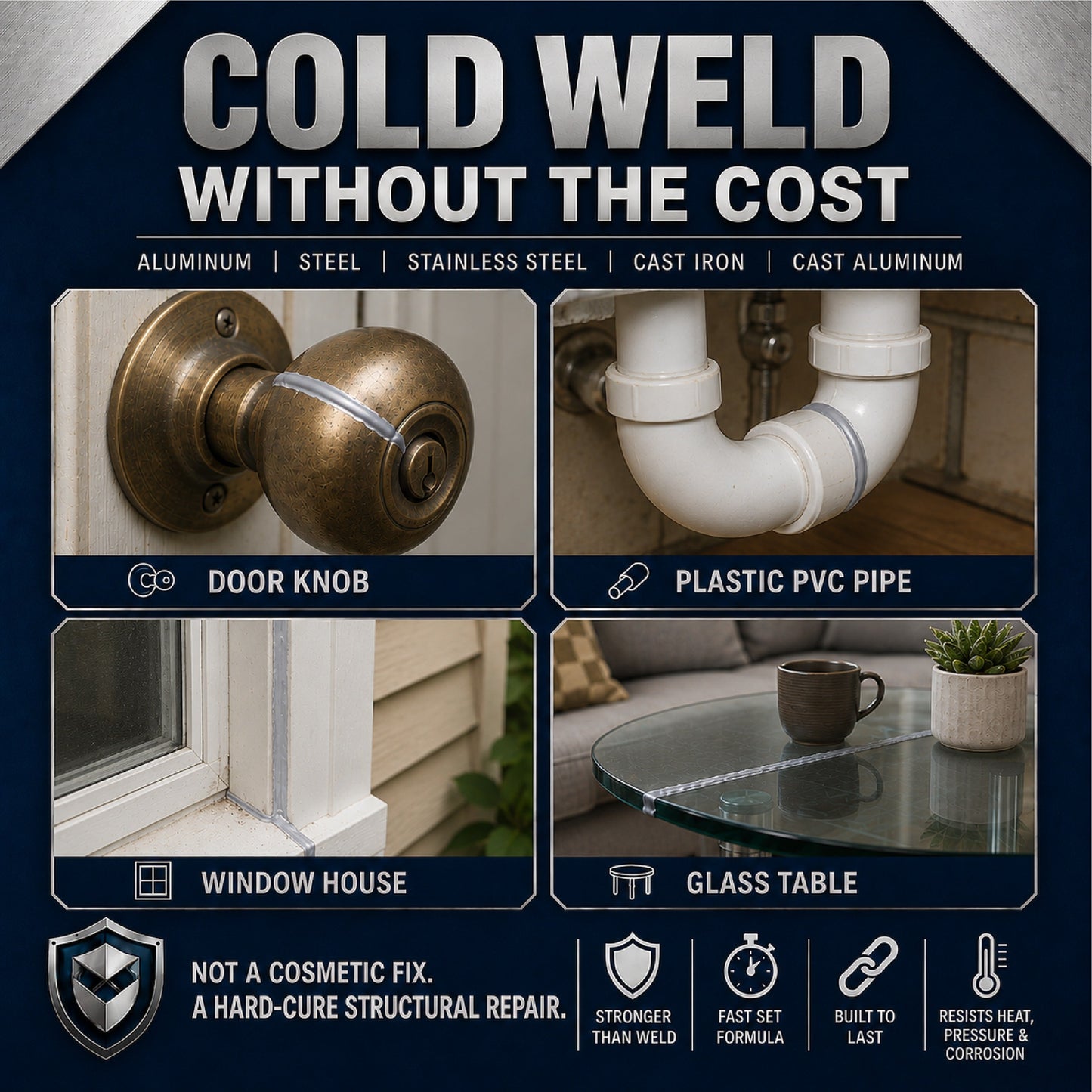 HiFiveGo™ QuickWeld Metal Casting Repair Glue