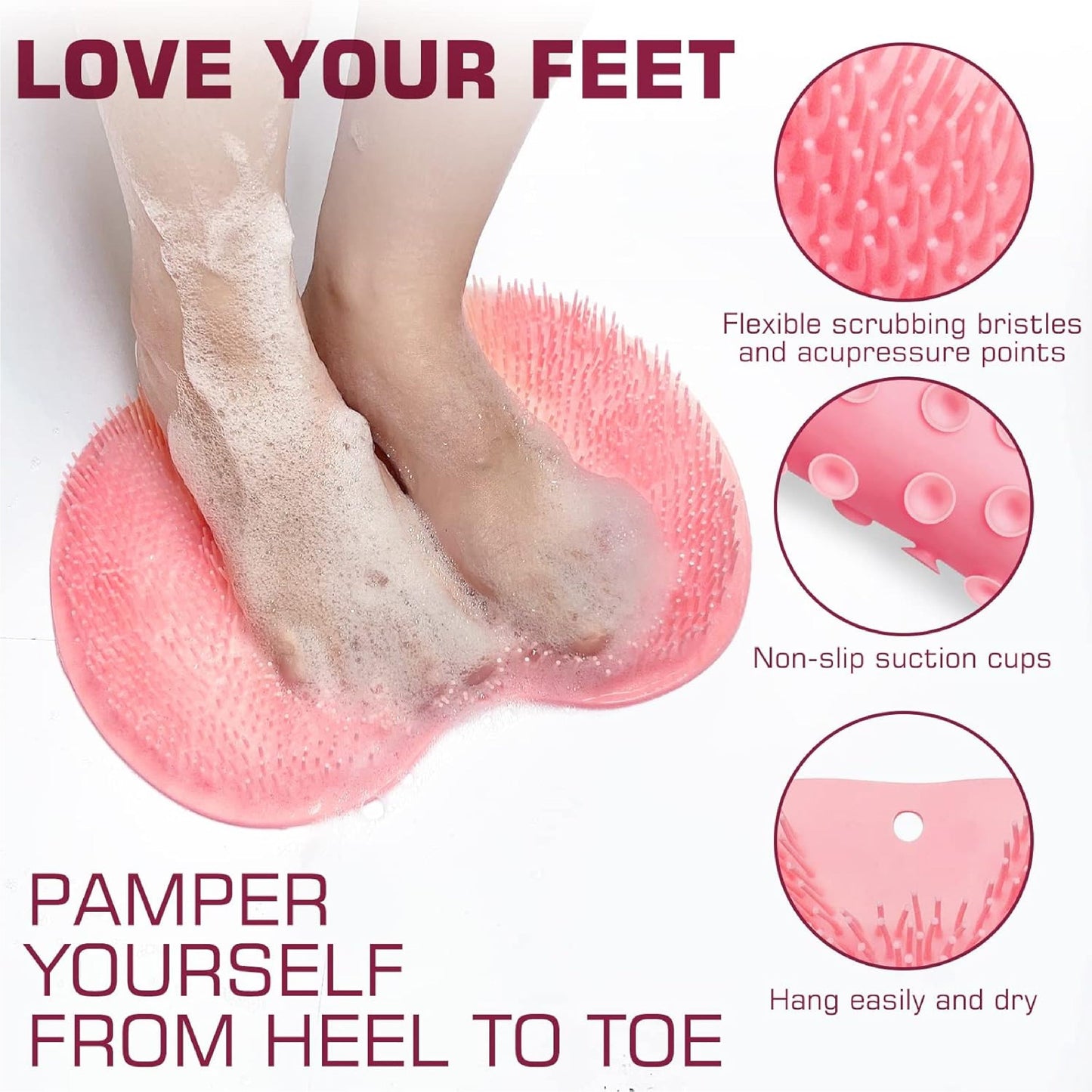 👍 HandyFidgetGround™ Silicone Foot & Back Massage Scrubber