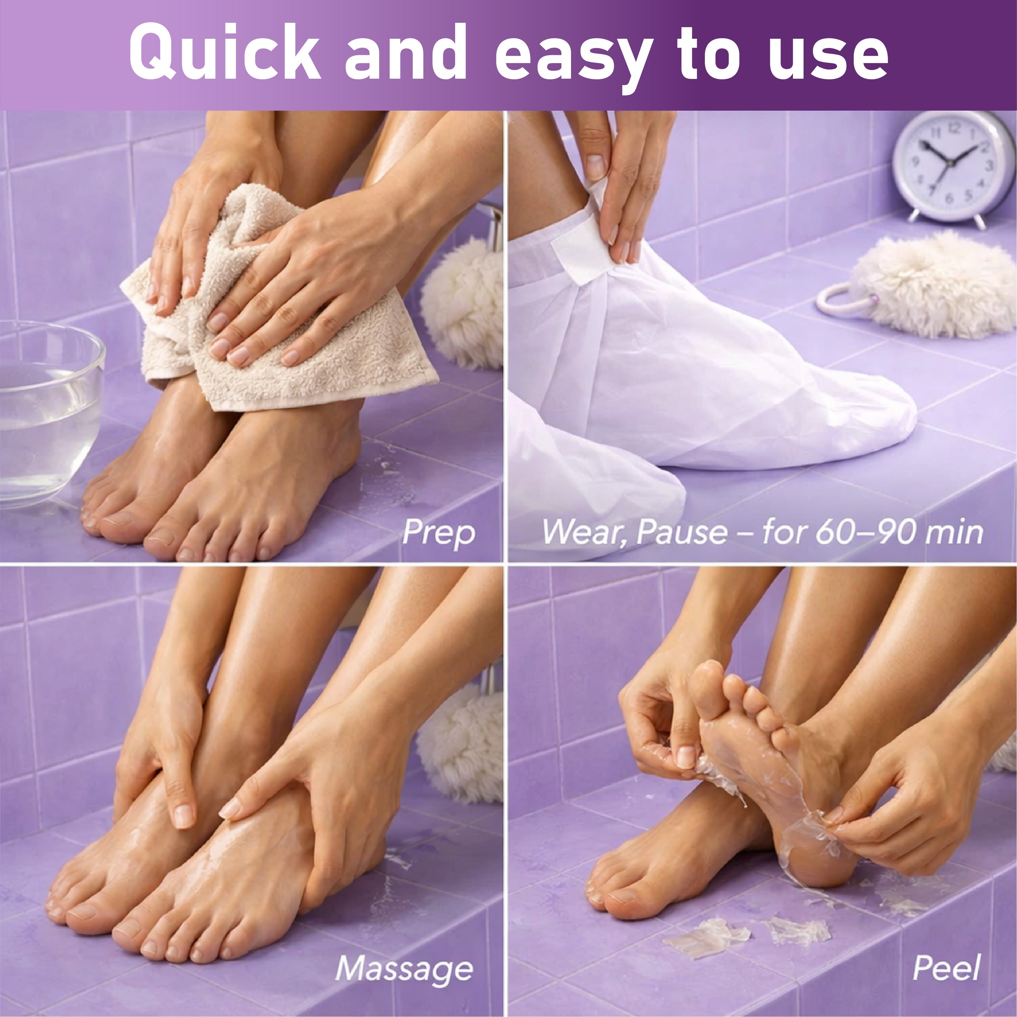 HandyFidgetGround™ SmoothStep Exfoliating Foot Peel Mask Sock