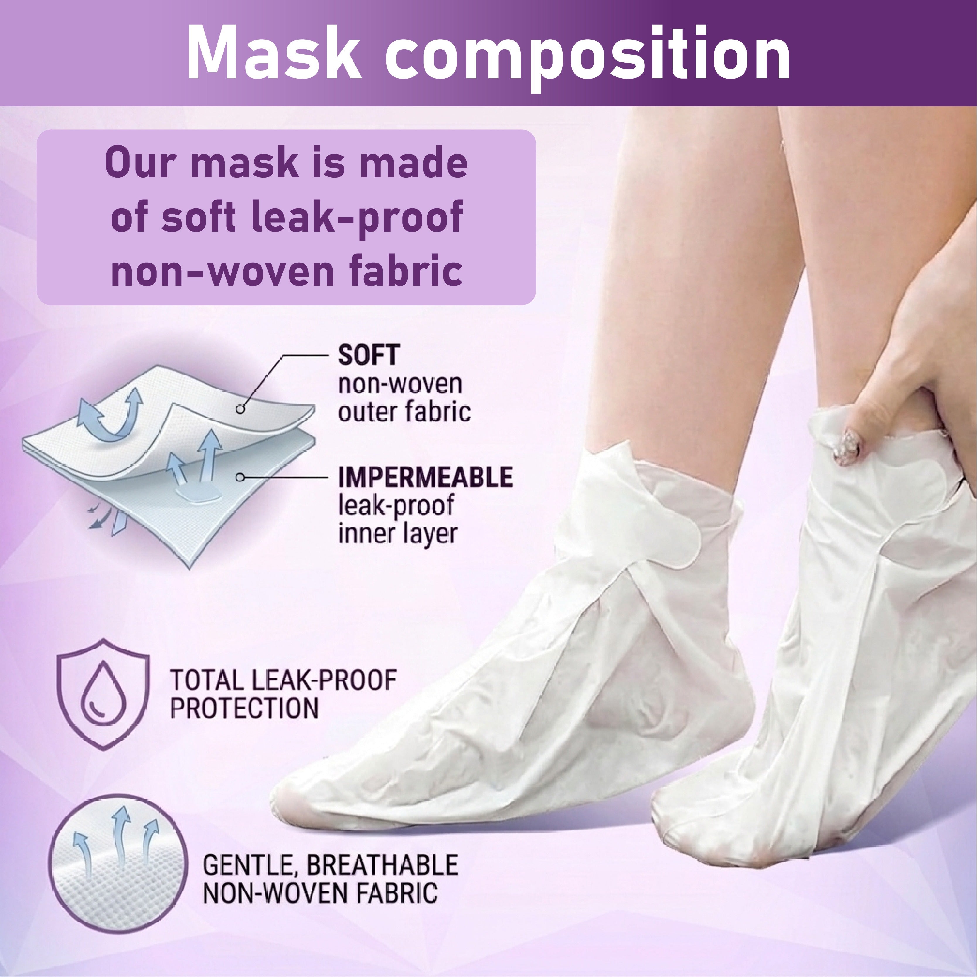 HandyFidgetGround™ SmoothStep Exfoliating Foot Peel Mask Sock